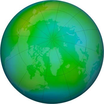Arctic ozone map for 1987-10